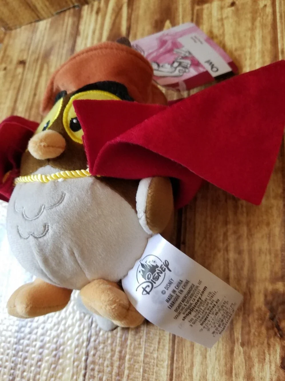 NWT Disney Animators Collection Sleeping Beauty Owl Plush 6” Stuff Animal Prince